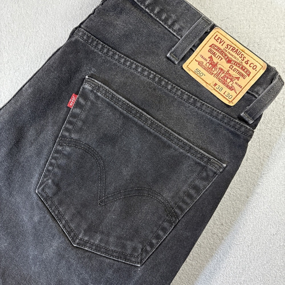 Vintage Y2K Levi's 550 Relaxed Fit Jeans Men's 38x30 Black Denim Baggy